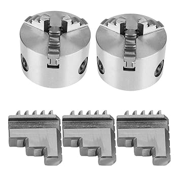 Ubersweet Self-Centering Lathe Chuck, 3pcs/Pair K11-80 Inside Jaw Chuck Self-Centering Metal Lathe Chuck Jaws Metal Processing Tool for Replaceable Parts ||