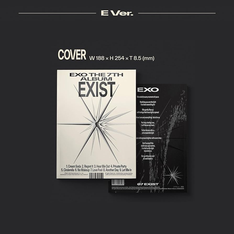 Amazon.com: HIJJPS EXO - 7th Album [EXIST] (E Ver.) Cover + Photo