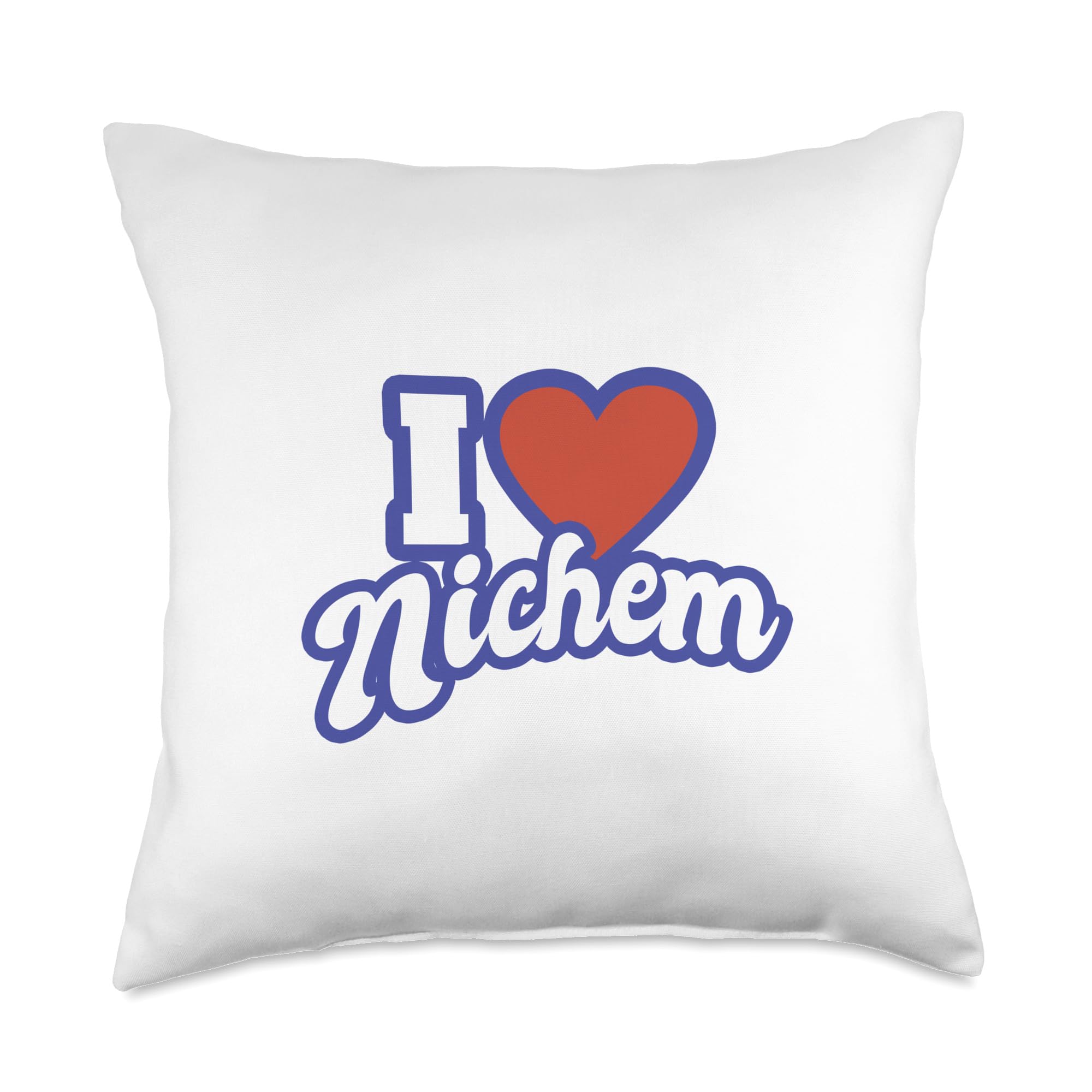 I Love Nichem Throw Pillow