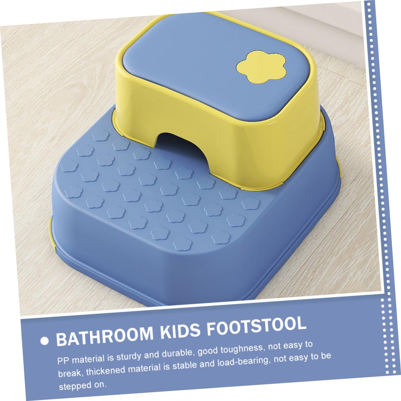 Gatuida Sgabello per Bagno Bambino Bambina in Materiale Pp Spesso, Forma Tonda Compatta e Pratica, Scala per Bambini come Sgabello per Cambio Scarpe e Uso Quotidiano
