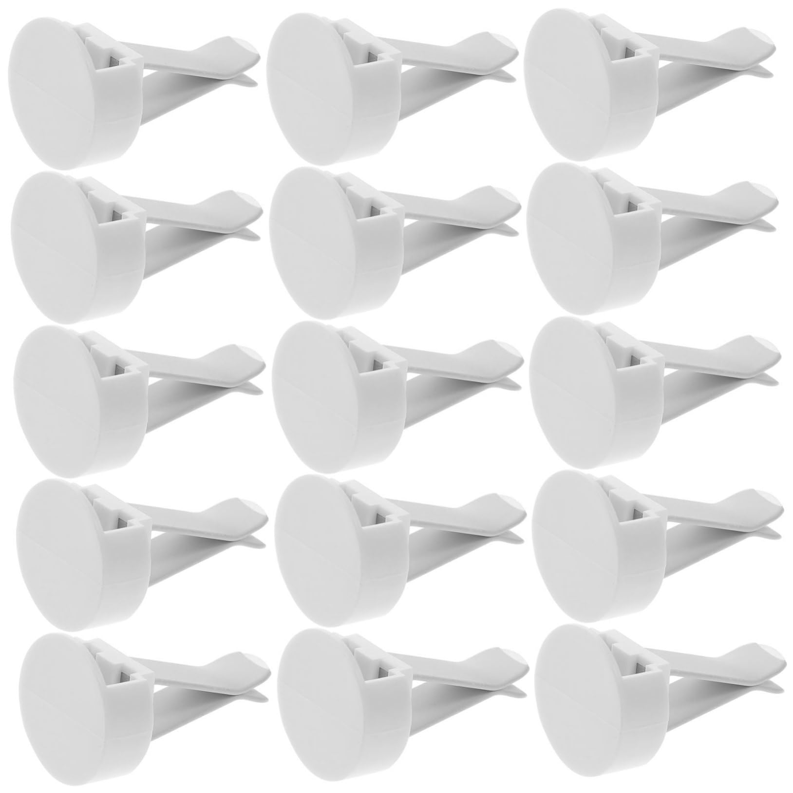 Clip per Bocchetta Auto 100pezzi Metallo Plastico Bianco | Kit da 100, per Bocchetta di Aerazione Auto e Outlet Car, Uso Decorativo DIY