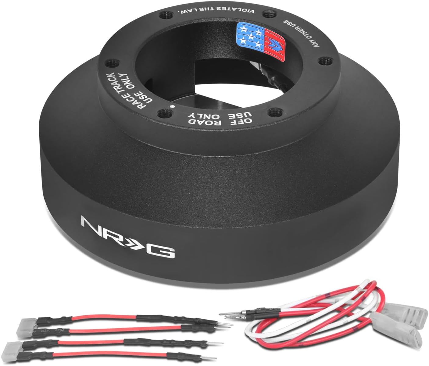 NRG Innovations Racing Style Steering Wheel Short Hub, Lockable Aluminum Steering Shaft, 6x70mm Bolt Pattern Quick Release Adapter Unit, Compatible For 97-12 Honda/Acura, Red, NRG-SRK-131H-RD