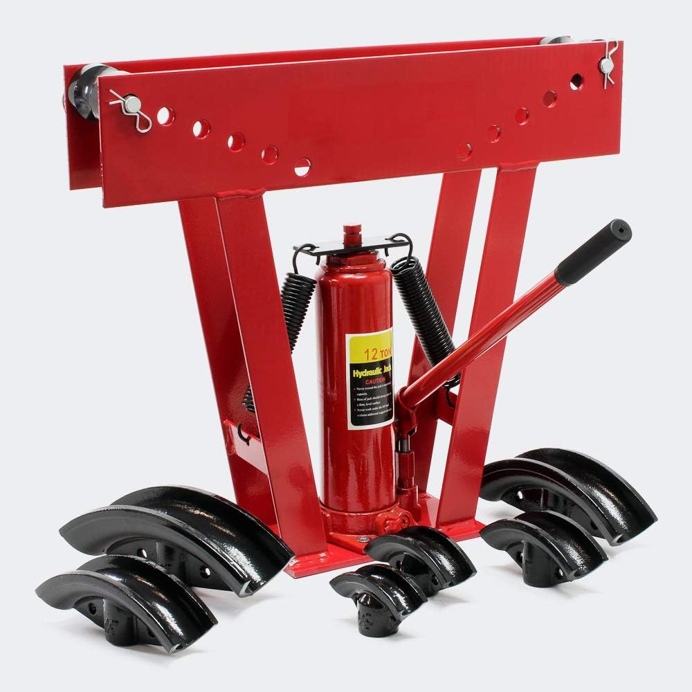 Dobladora tubos hidraúlica 12T Torcedora Herramienta curvar tubos Tuberías Calefacción Fontanería