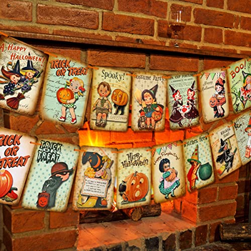 Halloween Holiday Decorations Trick or Treat Banner - Vintage Sty...