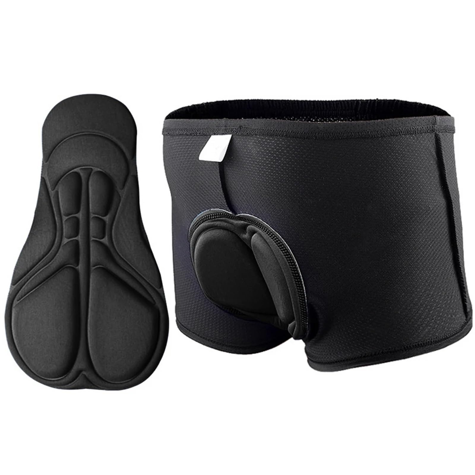Pantaloncini da Ciclismo 2 Pezzi Pantaloncini da Ciclismo Traspiranti con Imbottitura in Gel Ispessita Uomo e Donna, Mutande Bici, in(Black,3XL)
