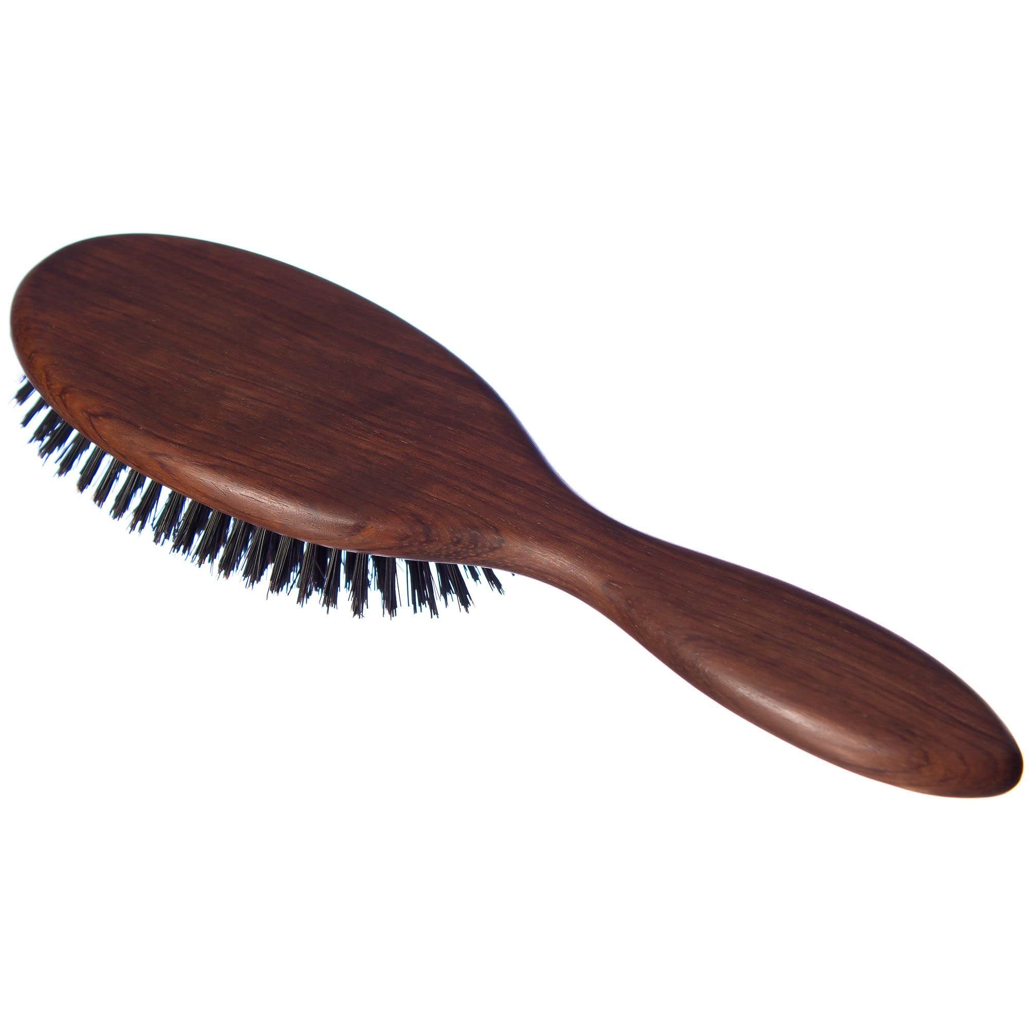 Plisson – Cepillo de pelo neumático para mujeres y hombres, modelo grande – Cepillo tradicional, madera natural, 100% puro pelo de jabalí – Fabricación francesa