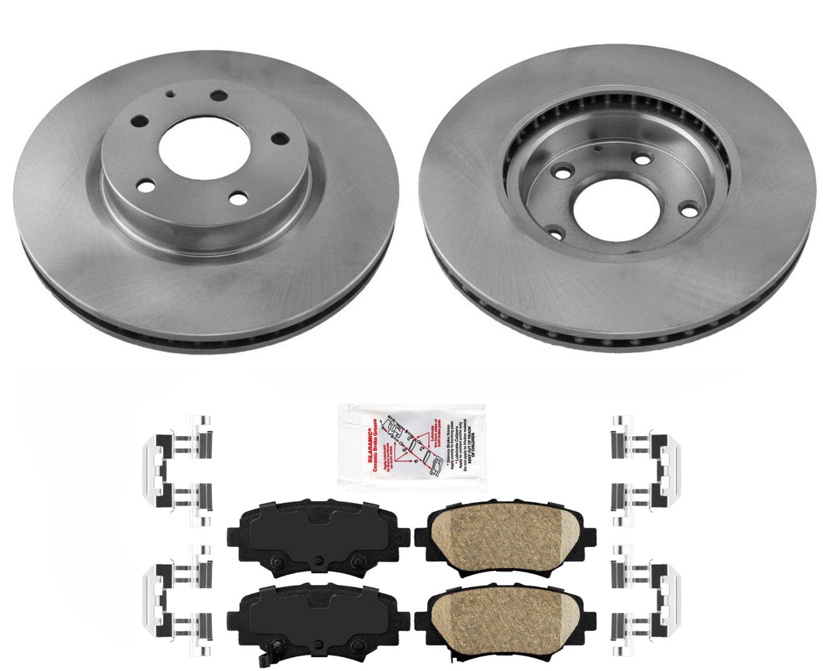 Rear Coated Disc Brake Rotors & Ceramic Pads Replacement Parts For 2014-21 Mazda 3 Built in Japan