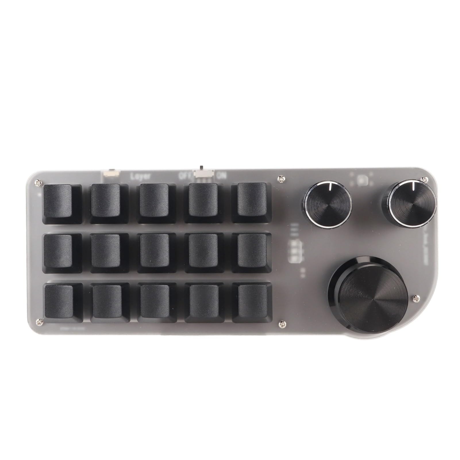 tastiera USB a 15 tasti Tastiera programmabile con interruttore meccanico blu con 3 manopole Tipo C Cablata 2.4G Tre modalità di connessione Tastierino macro personalizzat
