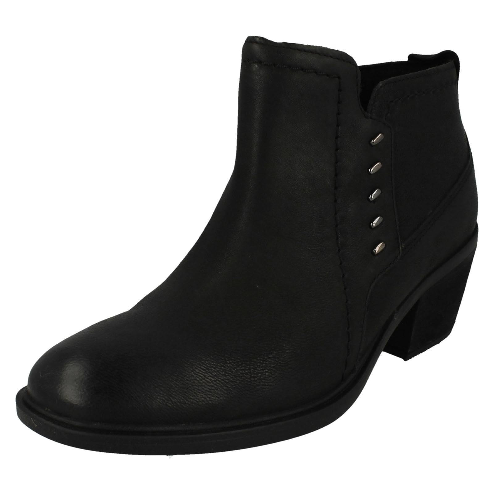 Clarks Women's Neva Lo Chukka Boots, Black (Black Leather), 35.5 EU