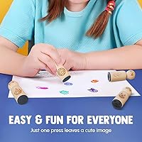 Vista 7 de Matroyshka Babushka - Sello de goma para estampar planificadores de manualidades, mini de 1/2 pulgada