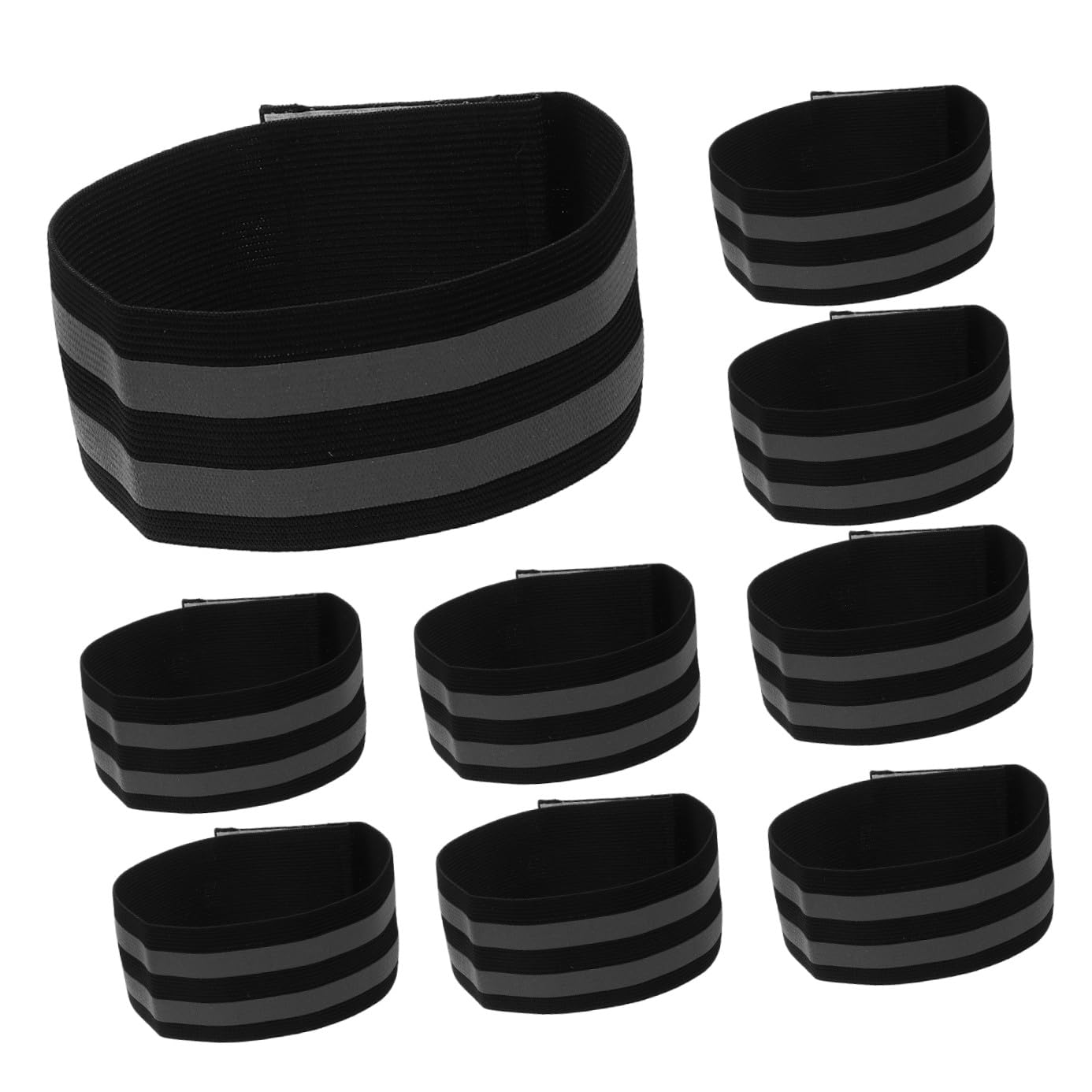Yardwe Reflective Tape Reflektorbänder Gummibund Ausrüstung Party-armbänder Reflexstreifen Für Bekleidung Reflektierender Gürtel Für Nachtspaziergänge Gummiband Black