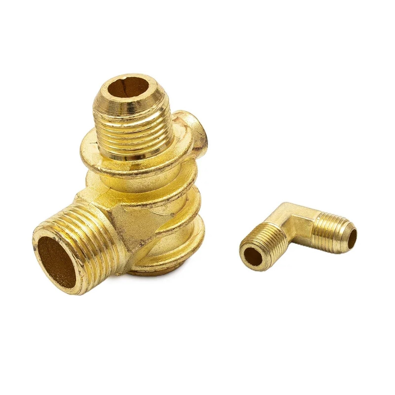 AARTERZZA 3-Port Brass Check Valve Male Thread Air Compressor Check Valve Connector Zinc Alloy for Air Compressor Parts 20 * 19 * 10
