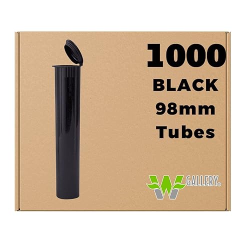 Juego de 1000 tubos de 3.858in de color negro, impermeables, herméticos y a prueba de olores, resistentes a los niños, con tapones de flexión, sin