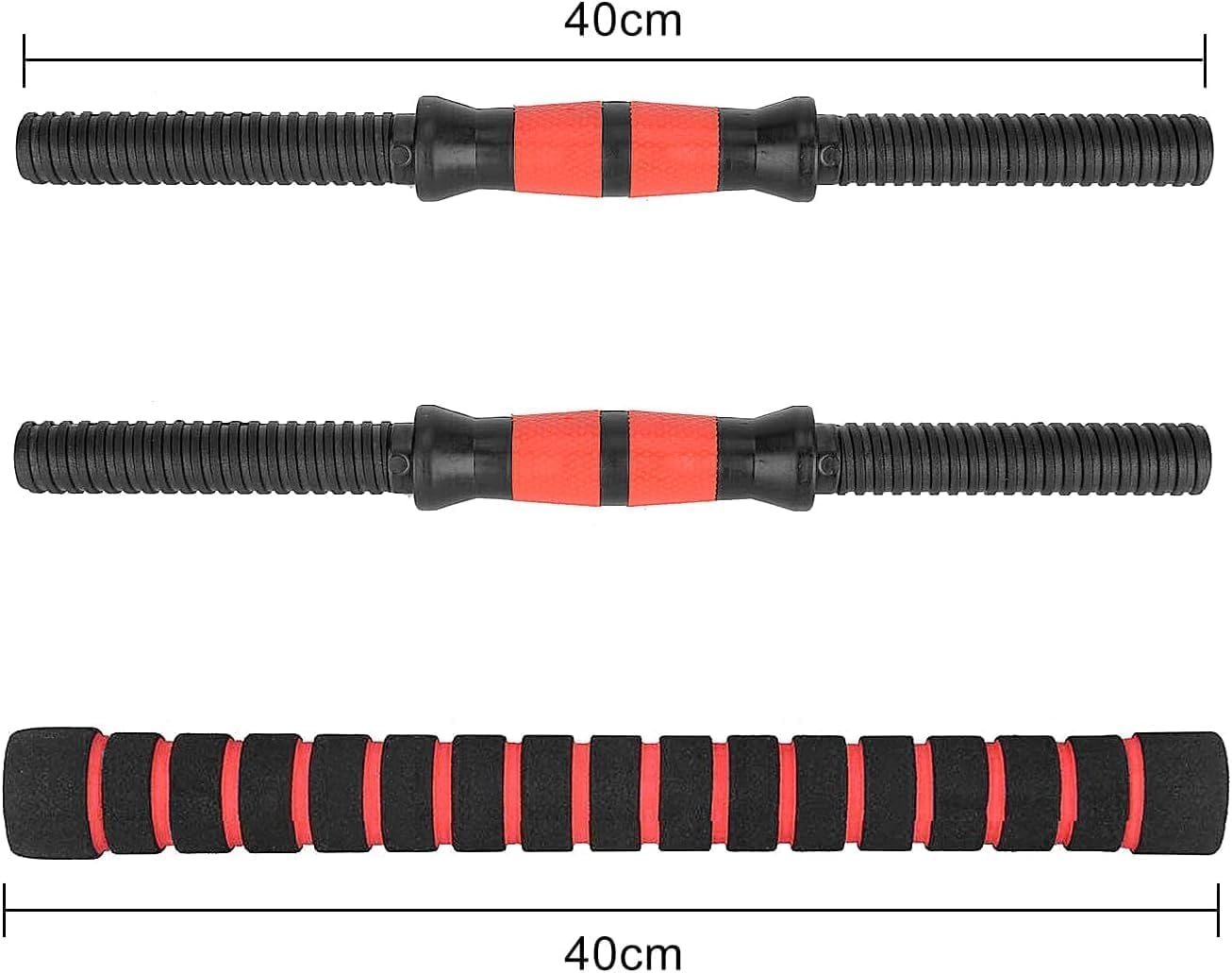 Verstellbares Hantelset 15kg / 20kg / 30kg – 2-in-1 Kurzhantel & Langhantel Set mit Verbindungsstange, Gewichtsscheiben & Anti-Rutsch Griffen, Dumbbell Set
