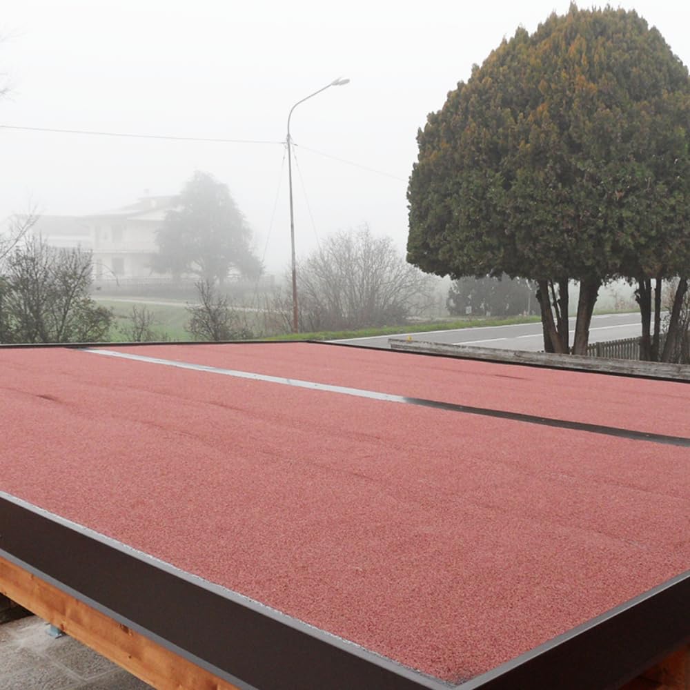 FORTUNATO Guaina Bituminosa Ardesiata CASASCIUTTA Impermeabilizzazione Isolamento Tetti Terrazze Coperture Rotolo 1x10 m (Rosso, 1 x 10 m)