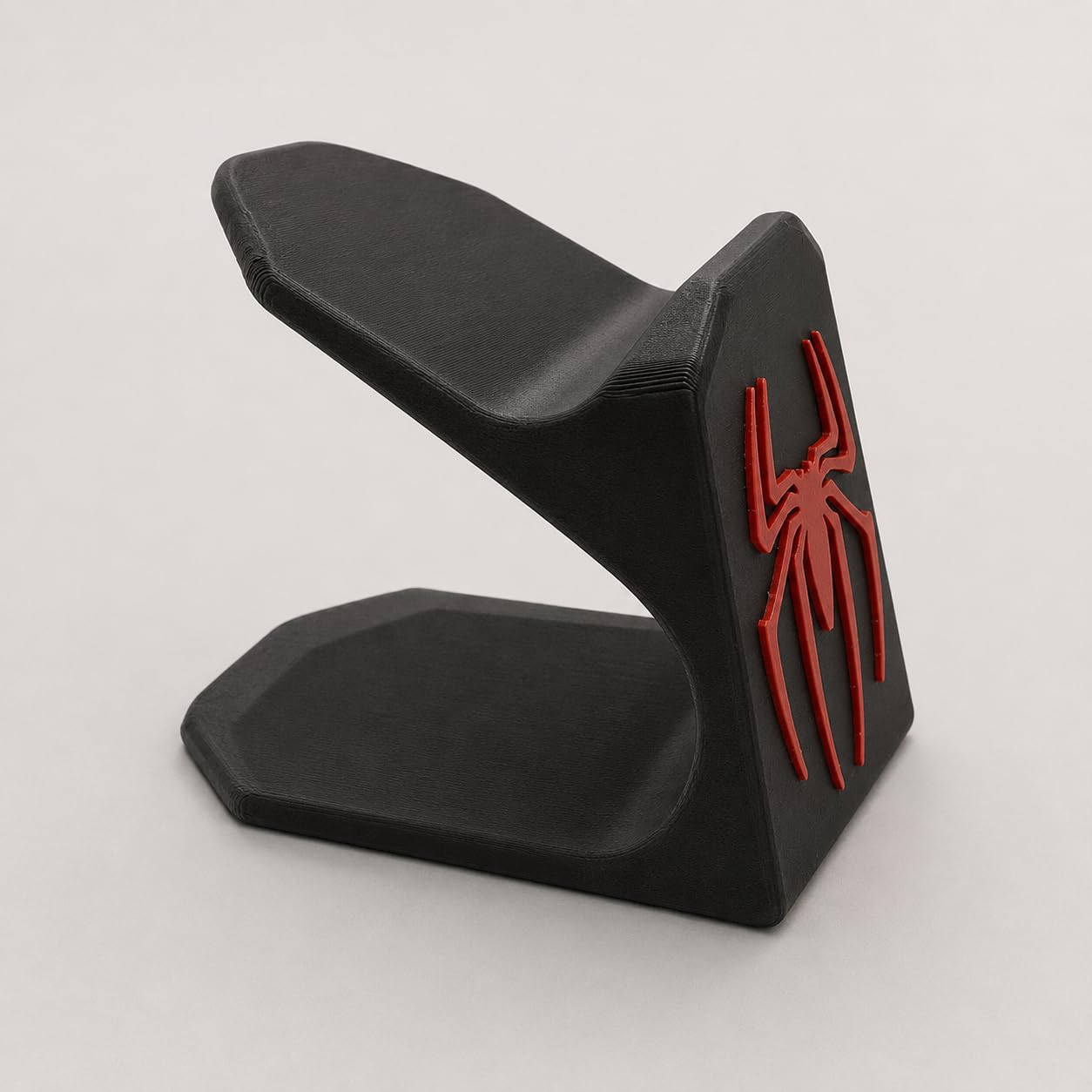 3D Printed Gaming Controller Stand with Raised Spider Design, Compact Gamepad Holder for Desk, Gaming Setup, Storage, Display and Gifting (Black & Red)-image-27
