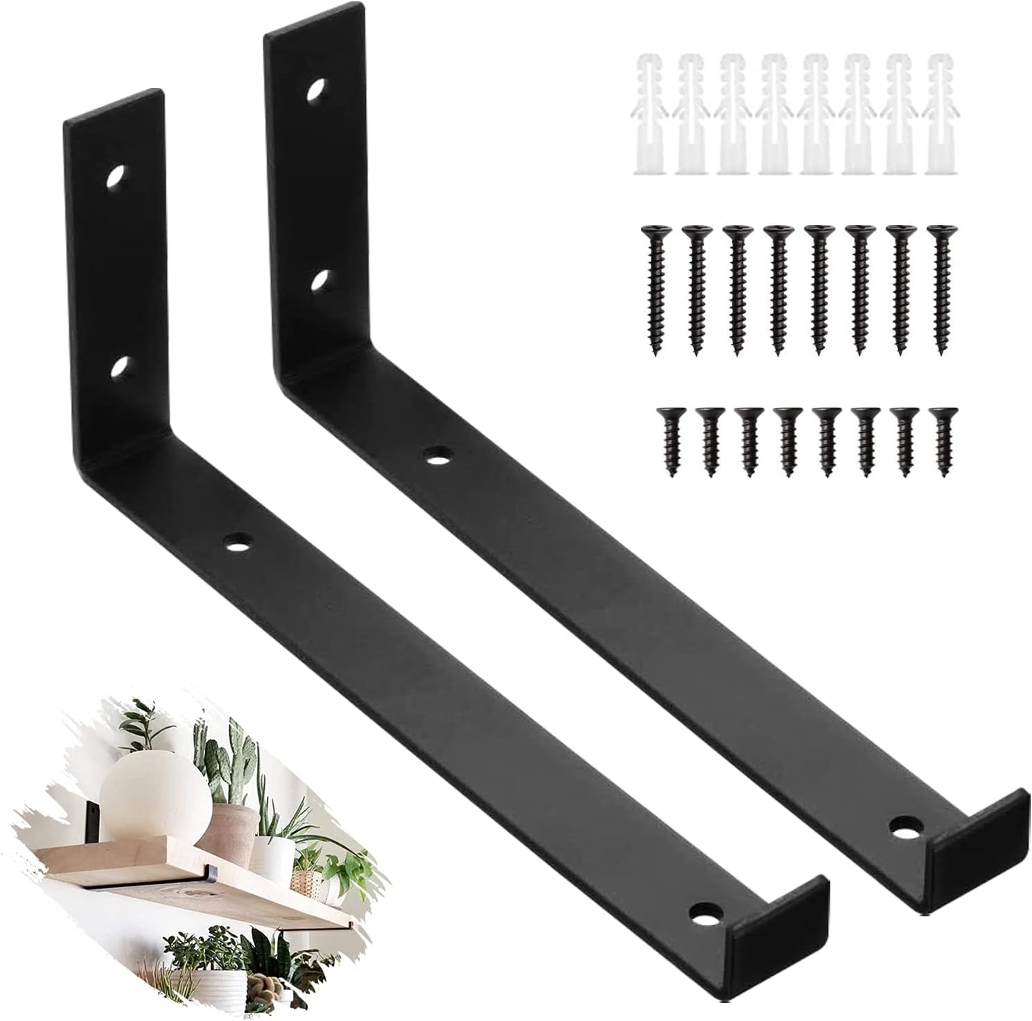 2 Pcs Shelf Brackets 120mm, Heavy Duty Shelf Brackets 5 inch