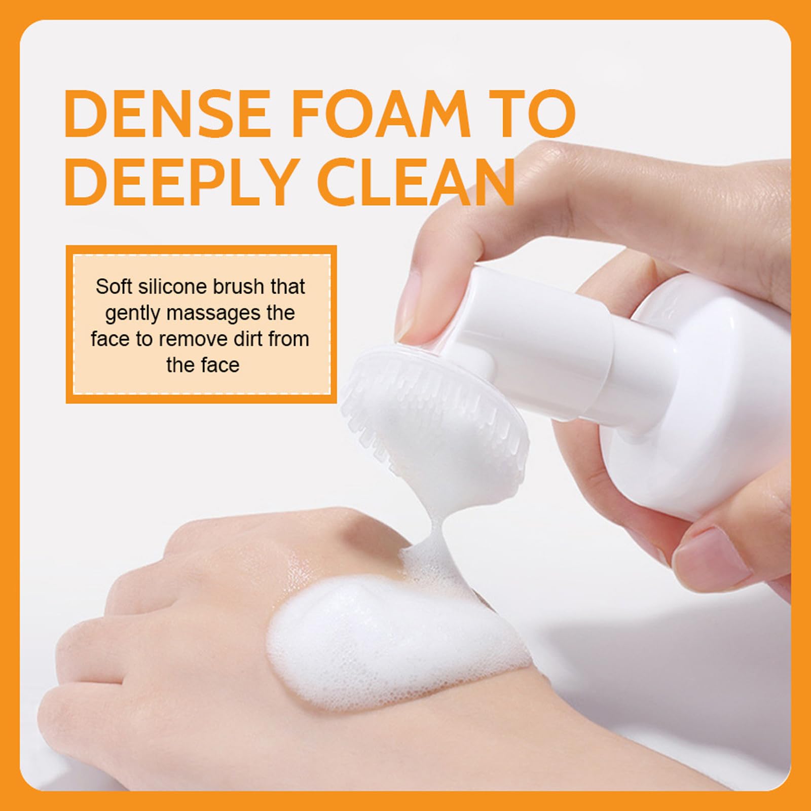 Detergente facial de cúrcuma, con cepillo de limpieza suave, limpiador facial espumoso para todo tipo de pieles, fórmula exfoliante de limpieza profunda, enriquecido con aceite de coco (4 unidades)