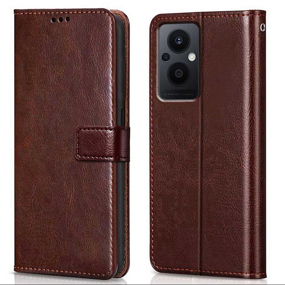 WOW IMAGINE Shock Proof Flip Cover Back Case Cover for Oppo F21 Pro 5G (Flexible | Leather Finish | Card Pockets Wallet & Stand | Chestnut Brown) (B09Y23SMTH) Amazon Price History, Amazon Price Tracker