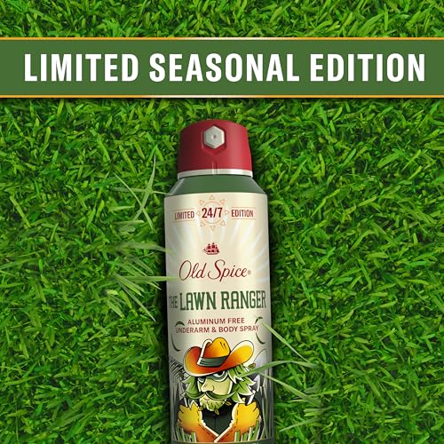 Image of Old Spice Aluminum Free Body Spray for Men, Summerdudes, 24 /7 Odor Control, 24 /7 Sunny Freshness & Long Lasting Scent, Limited Edition, Lawn Ranger with Fresh Green Scent, 5.1 oz