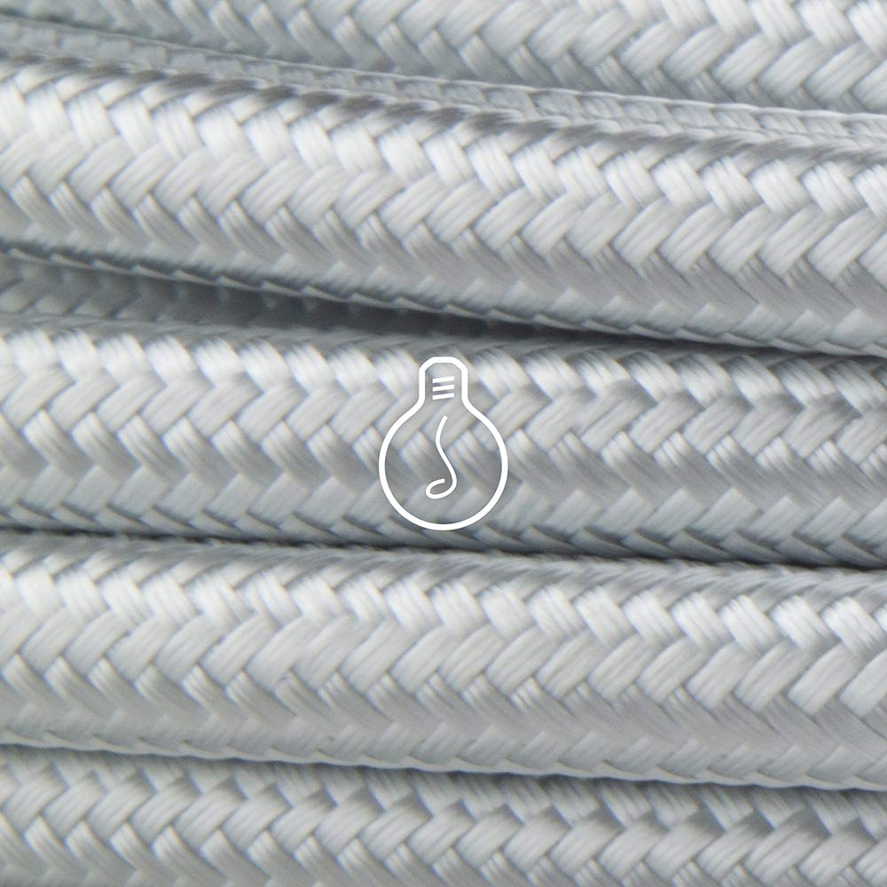 Hecho En Italia Fibras Naturales Cable Eléctrico Textil Trenzado Amarcords 20m Marrón - 2x0.75 Mm, Estilo Vintage Para Lámparas Cable Textil Marrón 20 Metros