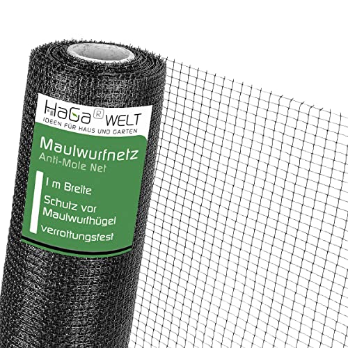 Maulwurfgitter Maulwurfsperre Maulwurfbekämpfung Gitter HaGa® 10m L X 0,6m Br