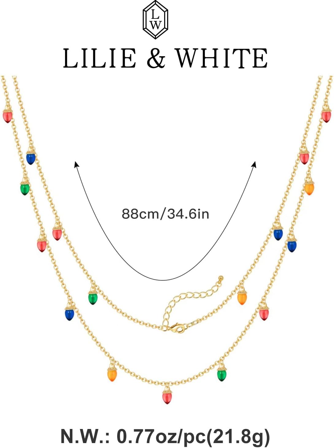 LILIE&WHITE Christmas Necklace For Women With Candy Christmas Tree Pendant Necklace Light Bulb Xmas Fashion Jewelry - Image 6