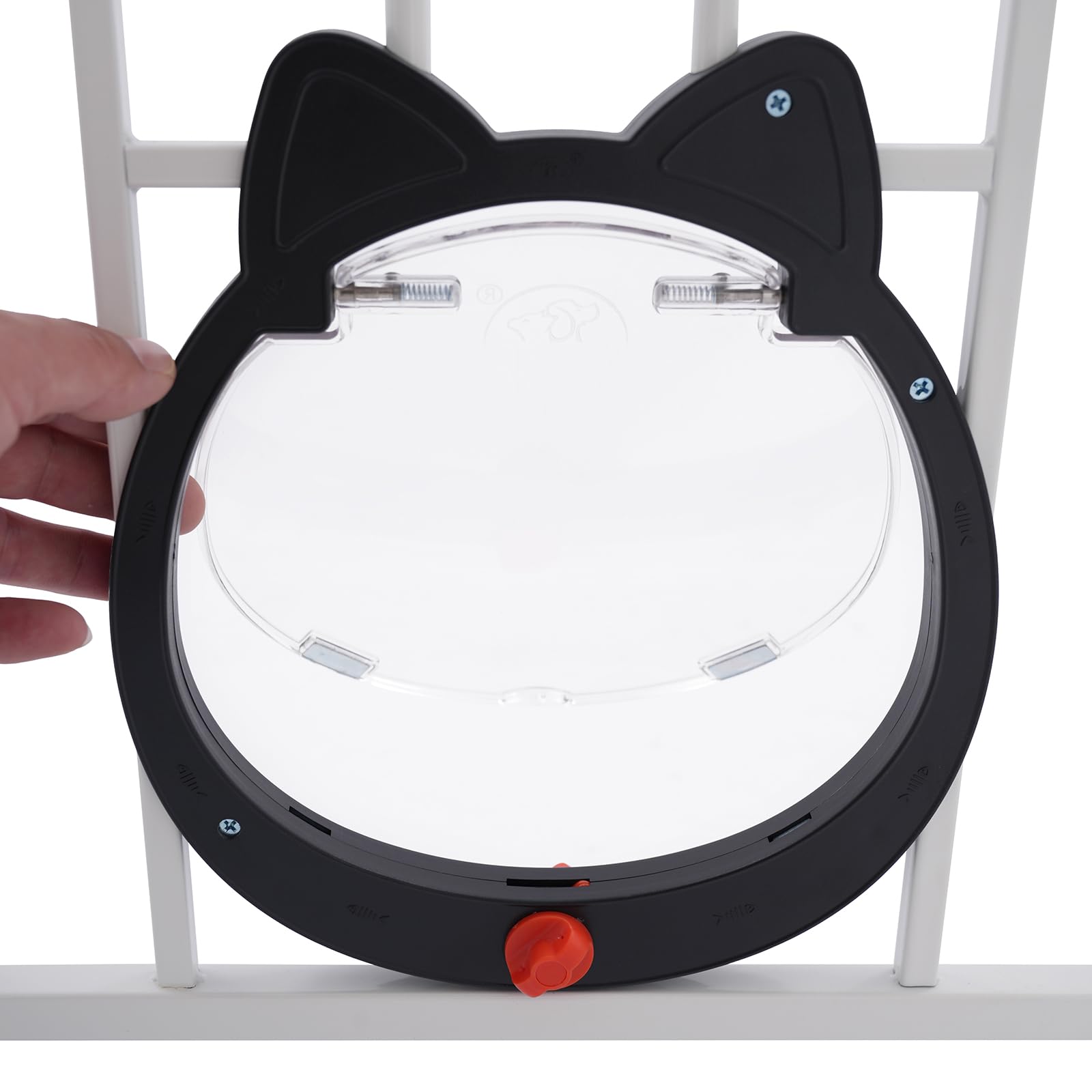 Griglia di protezione per porta con gatto, 75-103 cm, griglia di protezione per scale senza fori, per cani e gatti, chiusura automatica (inferiore a 90°), estensibile, griglia di barriera orientabile