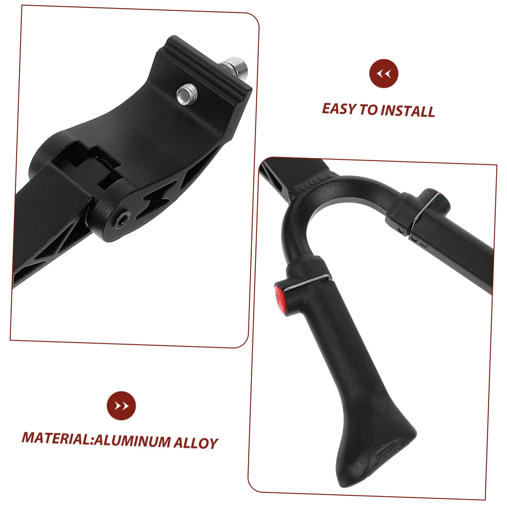 KOMBIUDA Cavalletto Nero in Alluminio per Regolabile Bicicletta Lega | Struttura a Sgancio Rapido, Facile da Installare e Rimuovere, Leggero, per Sosta Stabile della Bici