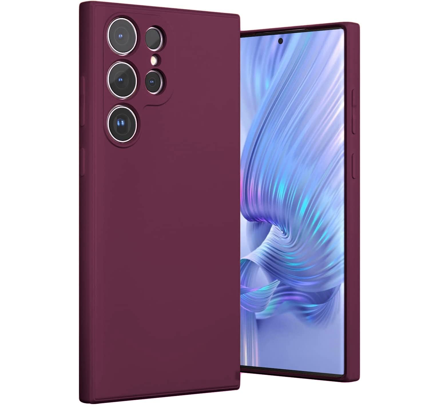 DIZORO Compatible with Samsung S23 Ultra 5G Back Cover with Upgraded Square Edges for Camera Protection Shockproof Flexible Matte Liquid Silicone Mobile Phone Case (Wine Red) (B0CDS7H221) Amazon Price History, Amazon Price Tracker