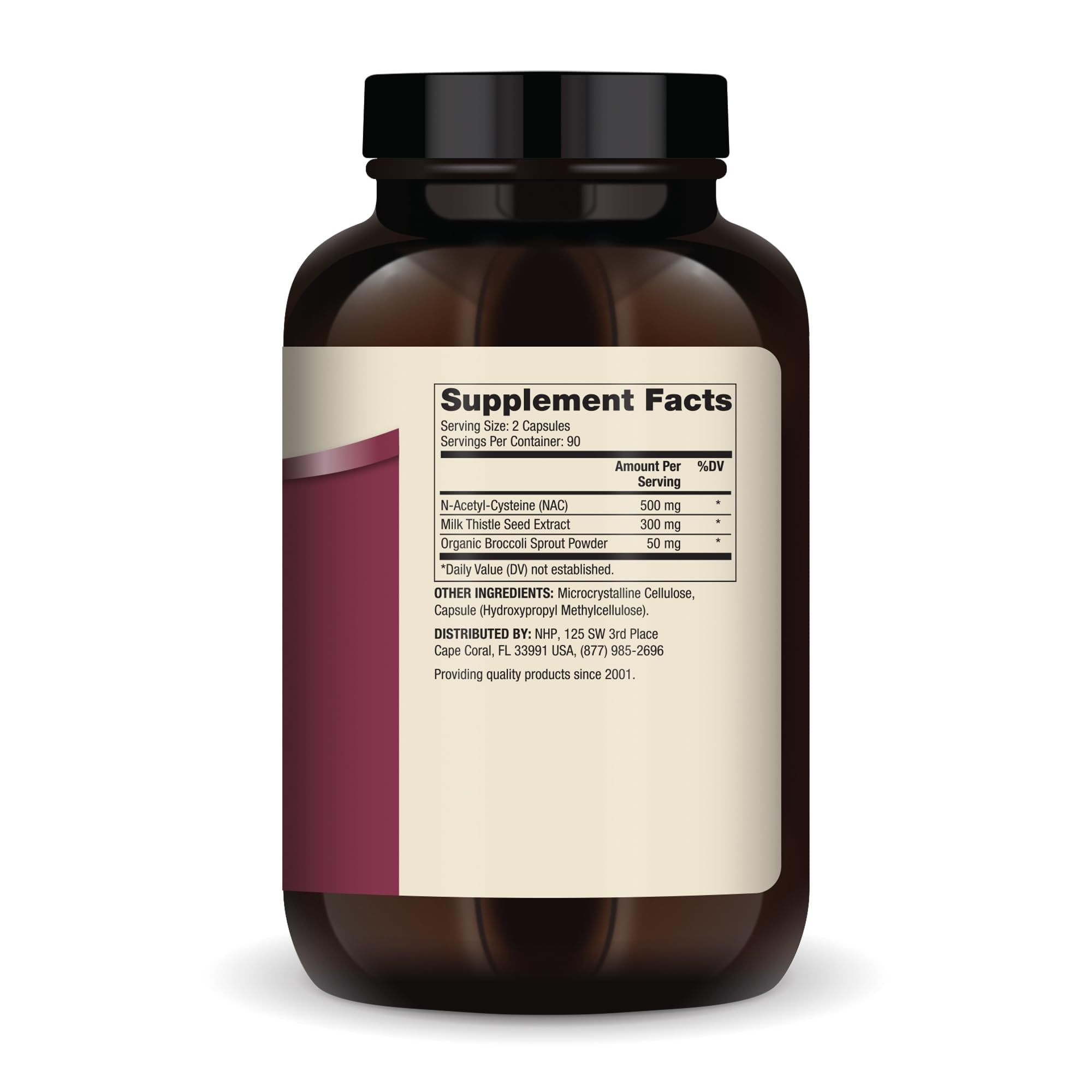 Dr. Mercola NAC with Milk Thistle, 500 mg, 180 Capsules (90 Servings) — Amazon image 2