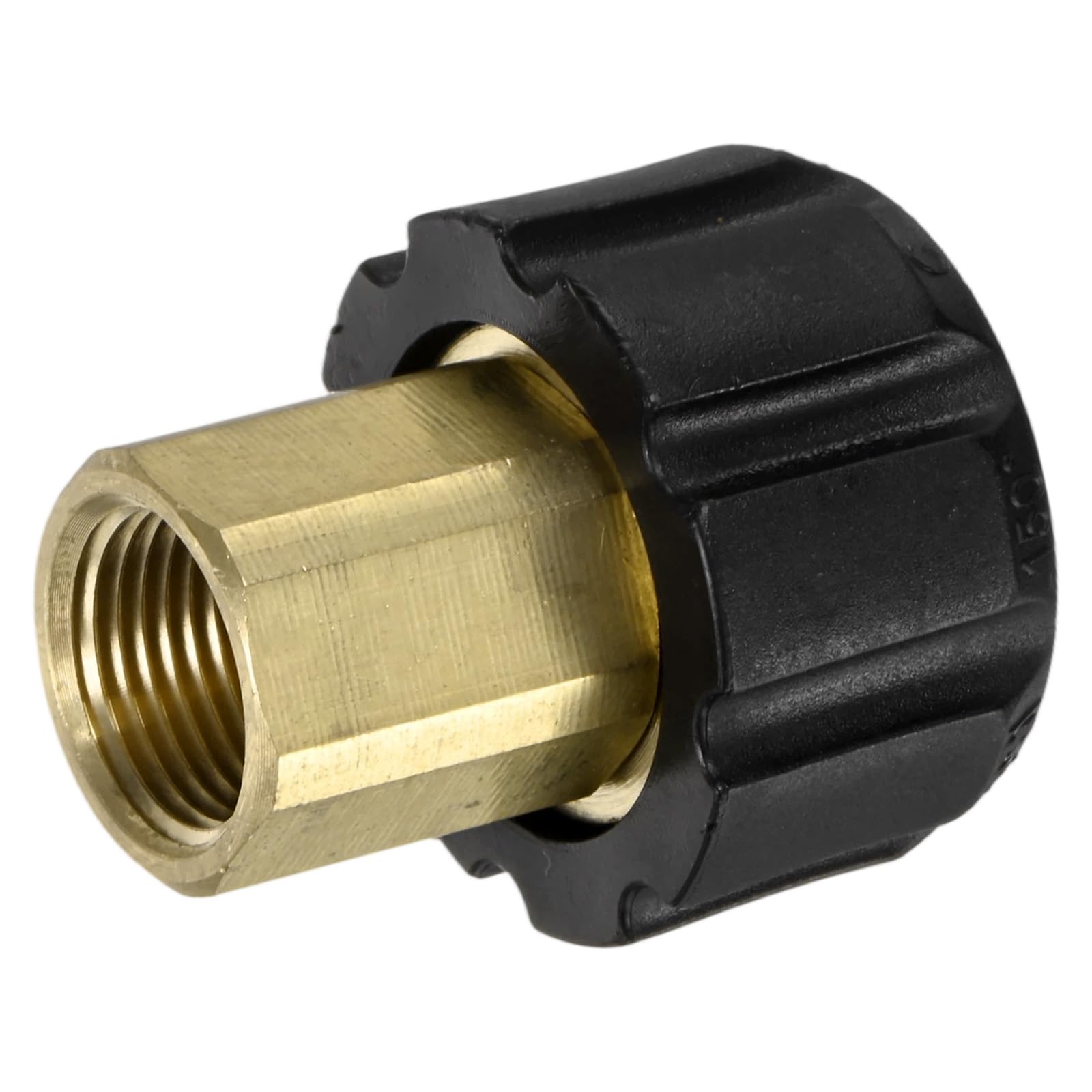 M METERXITY 1-Pack Pressure Washer Fittings, M22 14mm Female to 3/8 Inch Female Thread Hose Adapter for Pressure Washer Gun/Hose, Brass Connector Coupler