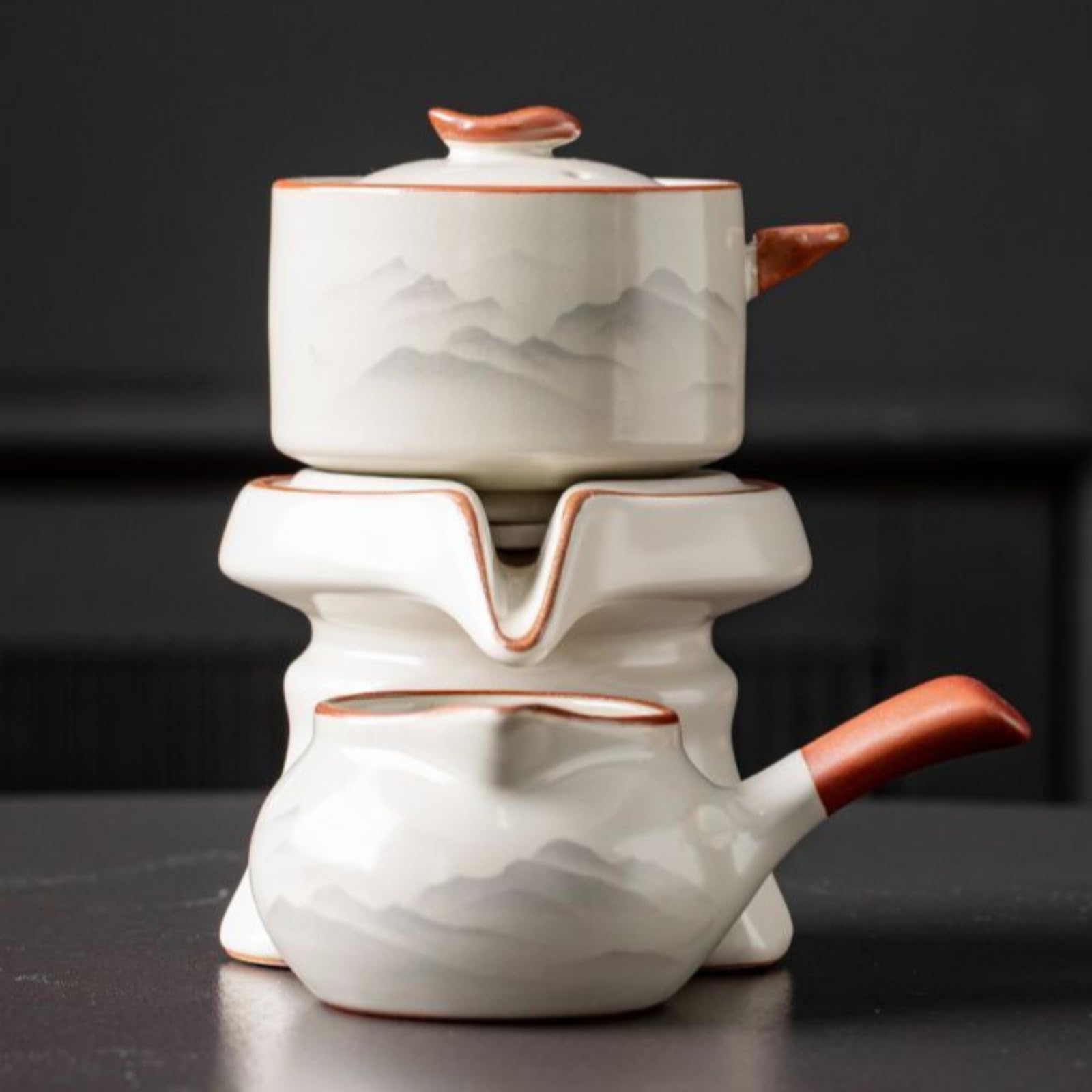 Półautomatyczne biuro ceramiczne, 180 ml 175.8 g, domowy zaparzacz do herbaty Ru Kiln