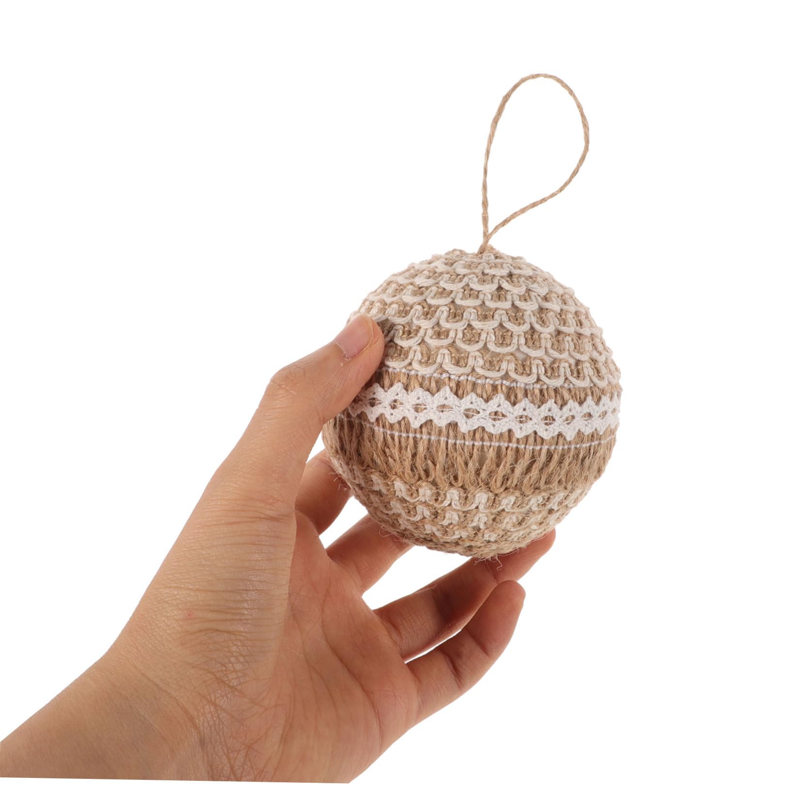 Holibanna Bolas De Navidad De Cuerda Adornos Colgantes para De Navidad De Decoración Festiva para Mesa Y Chimenea 3 Piezas X 4
