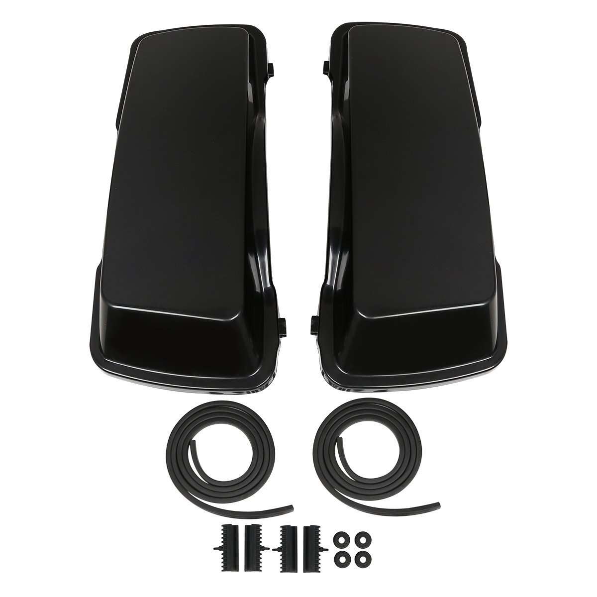 TCMT Niepomalowane 5-calowe rozciągnięte rozszerzone twarde torby siodłowe pasują do modeli Harley Touring CVO Road Glide Road King Street Glide Electra Glide Ultra Classic 1994-2013