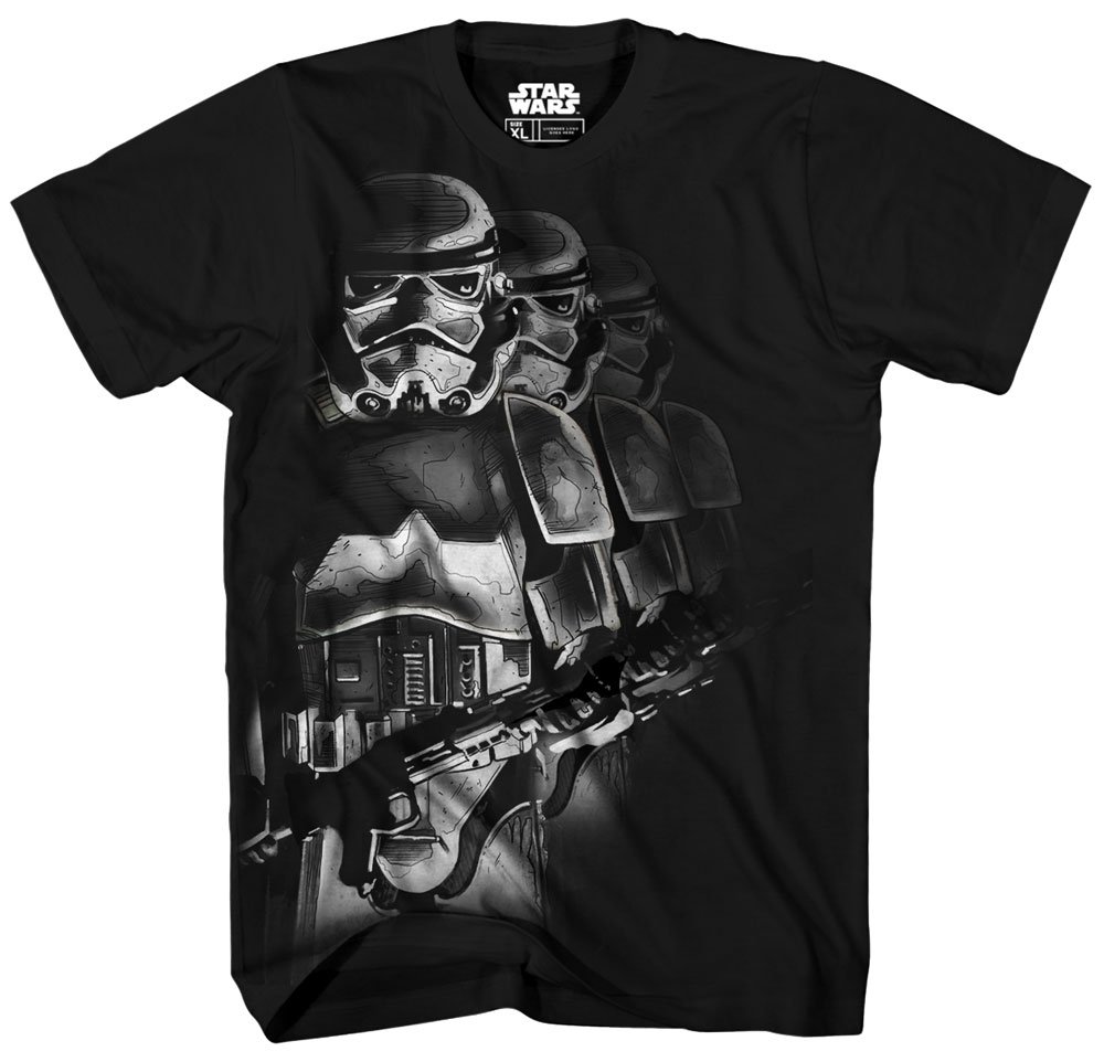 Star WarsUnisex's shirtstormtroopers 티셔츠stormtroopers 恤playera Shadowsחולצת טי Shadowscamiseta Stormtroopers Shadowsstormtroopers Standing in The Shadows T-Shirt, Black, S