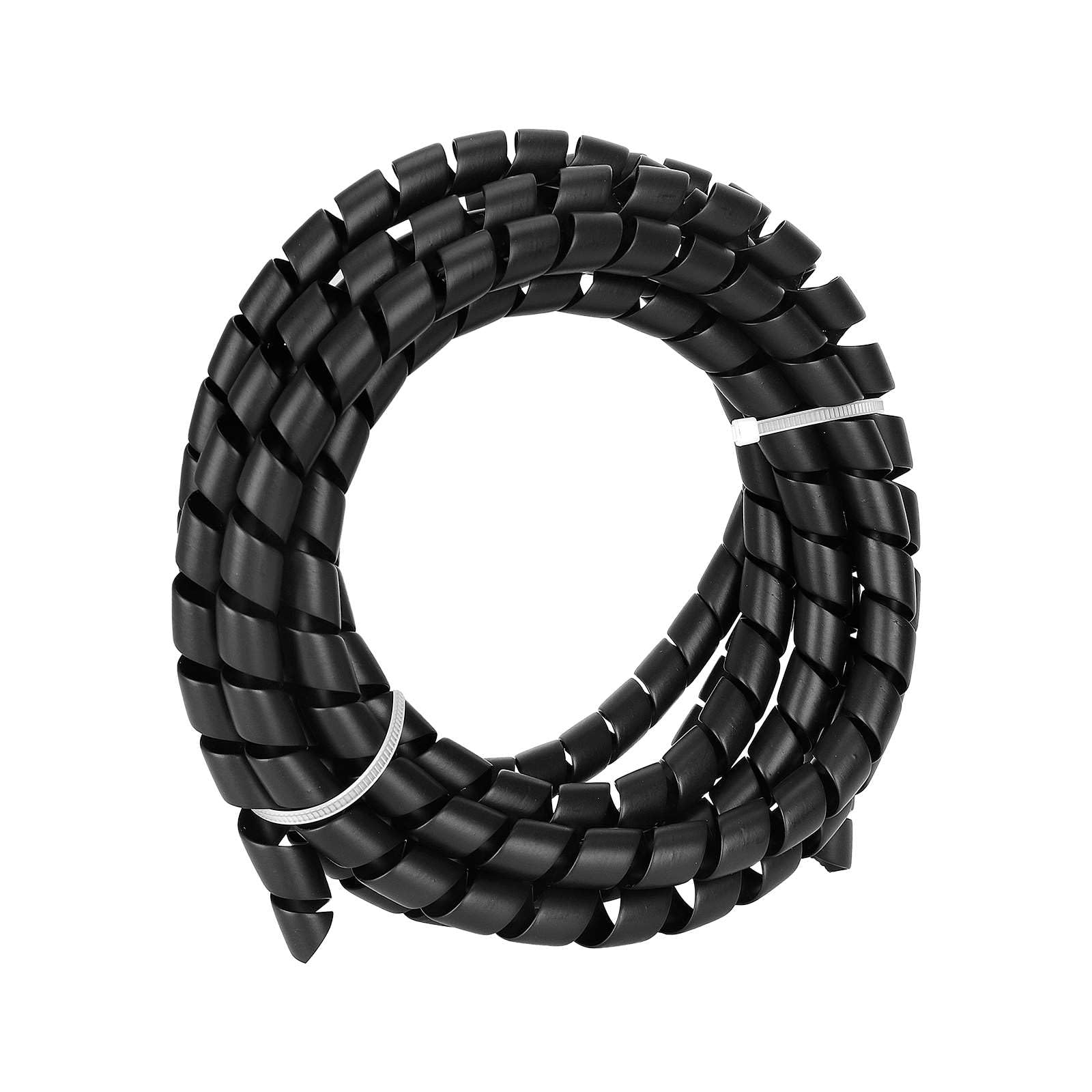 Aramox 8mm Spiral Cable Wrap with Polypropylene Winding Sleeve for Electric Scooter Cable Management and Brake Organizer 2m (Black)