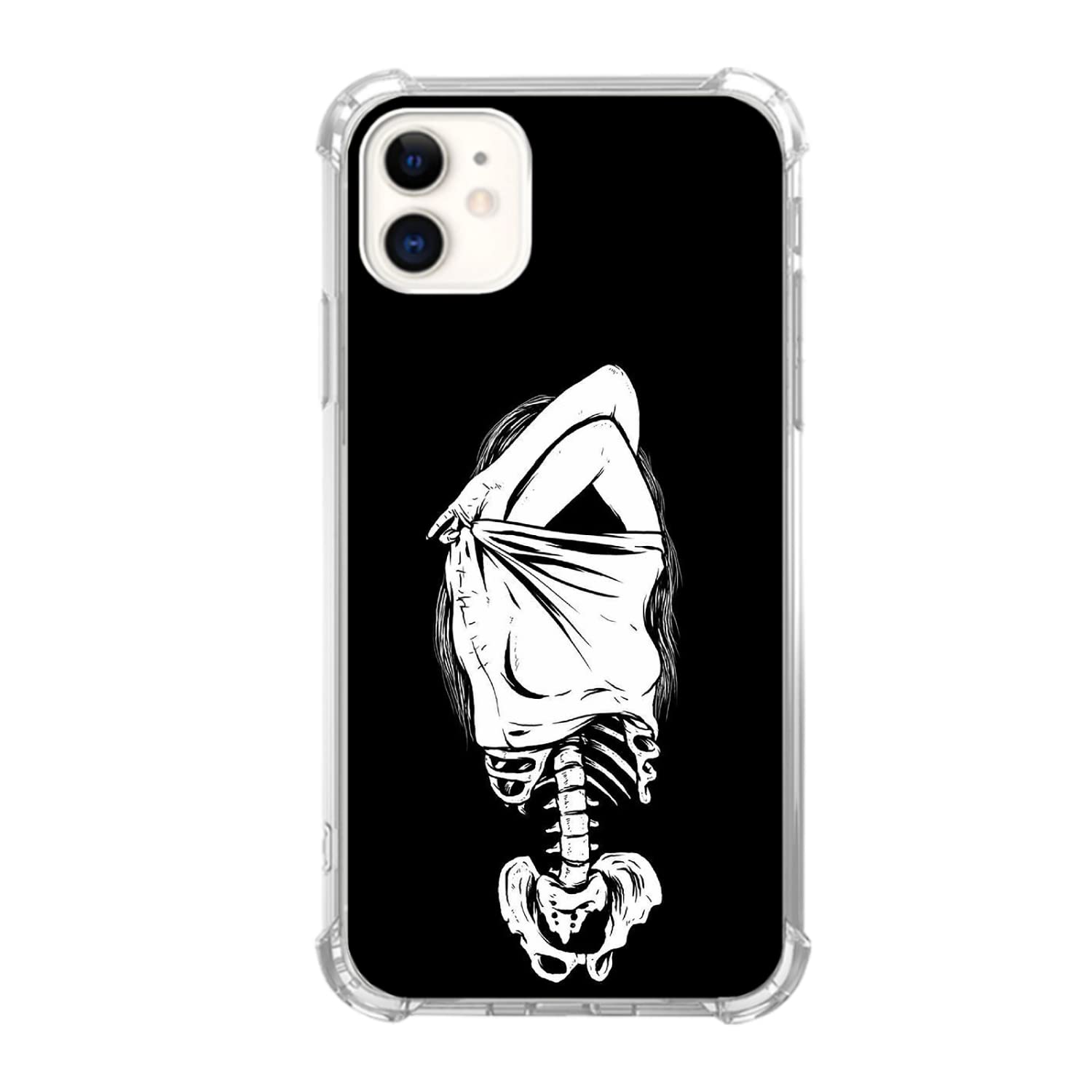 Photo 1 of Aesthetic Skeleton Case Compatible with iPhone 12/12 Pro,Skull Phone Case for Man Women Teen,Unique Soft TPU Bumper Case Cover