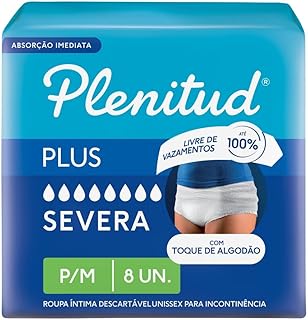 Plenitud Roupa Íntima Proctect Plus, 8 Unidades - P/M, Azul