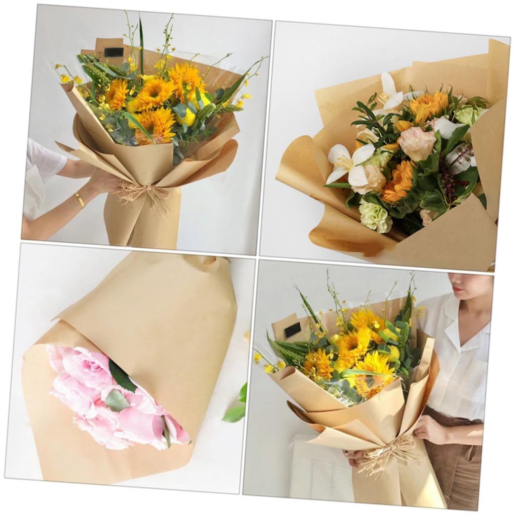 FRCOLOR Geschenkpapier Für Blumenverpackungen Einfarbiges Kraftpapier Ideal Für DIY Blumensträuße Und Kreative Bastelprojekte