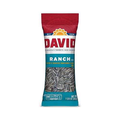 DAVID - Semillas de girasol tostadas y saladas, 1.625 onzas, paquete de 12