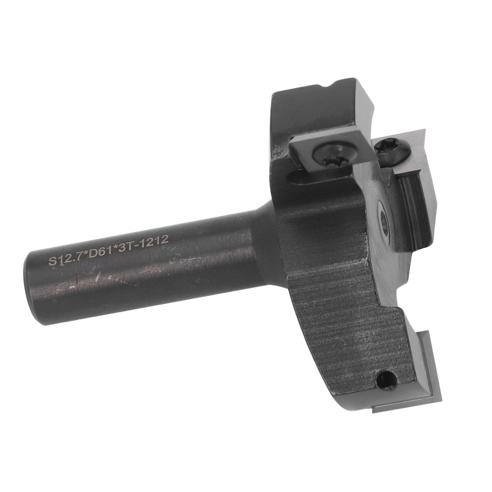 Yinhing S12.7X D61X H65 3T Punta per Fresa per Superfici CNC Spoilboard Design a 3 Scanalature / Codolo da 2 Pollici Lame Rimovibili per Appiattimento di Lastre Strumento di Piallatura Ad Alte