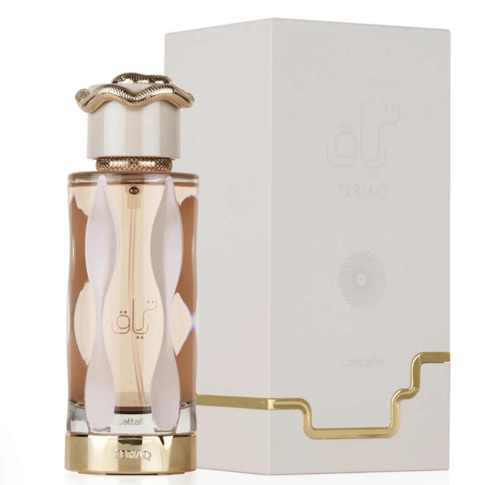 Profumo Teriaq originale 100 ml, profumo arabo unisex a lunga durata, EDP importato da Dubai, include atomizzatore ricaricabile 5 ml, fragranza dolce e floreale con note legnose (Teriaq)