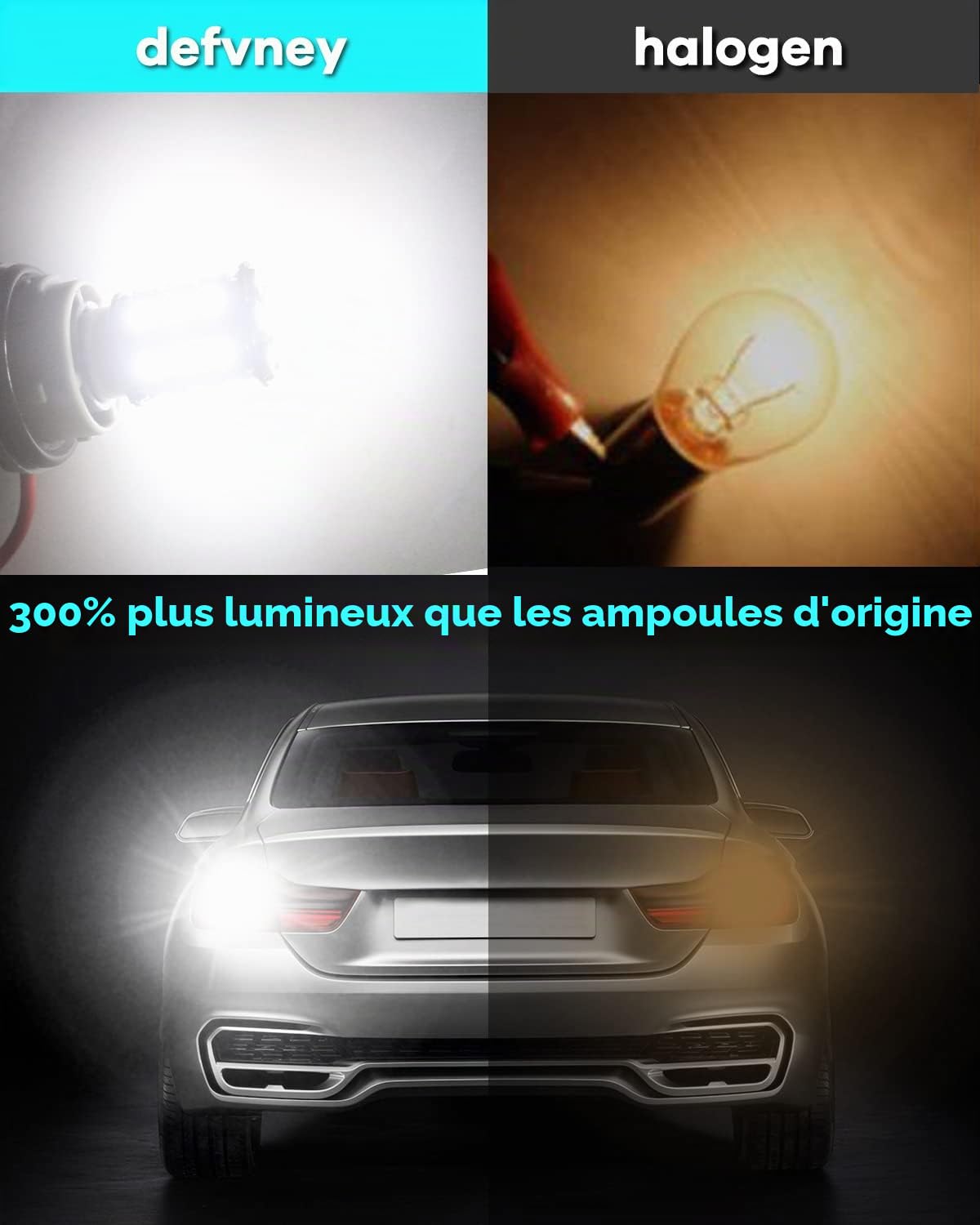 Defvnsy P21W 1156 BA15S Ampoules LED, 1141 7506 1003 Ampoule 12V Extrêmement Brillant 6000K Blanc, 27SMD 5050 Ampoules LED Voiture pour Fex de RV, Camping, Voiture, Caravane, Remorque (Lot de 10)