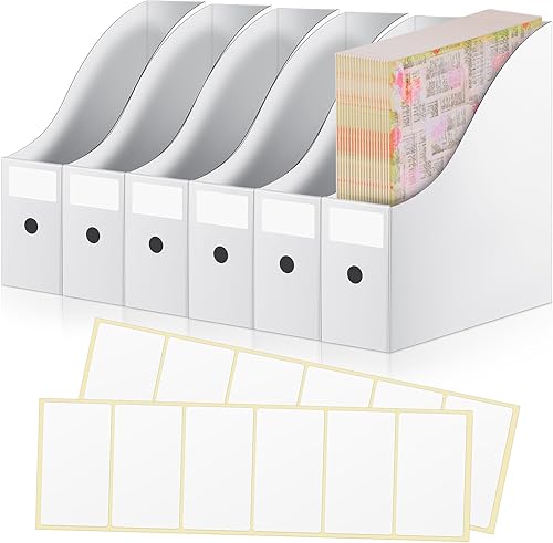 Thenshop 6 unidades de almacenamiento de papel para álbumes de recortes, organizador de almacenamiento de papel de 12 x 12 pulgadas, con pestañas,