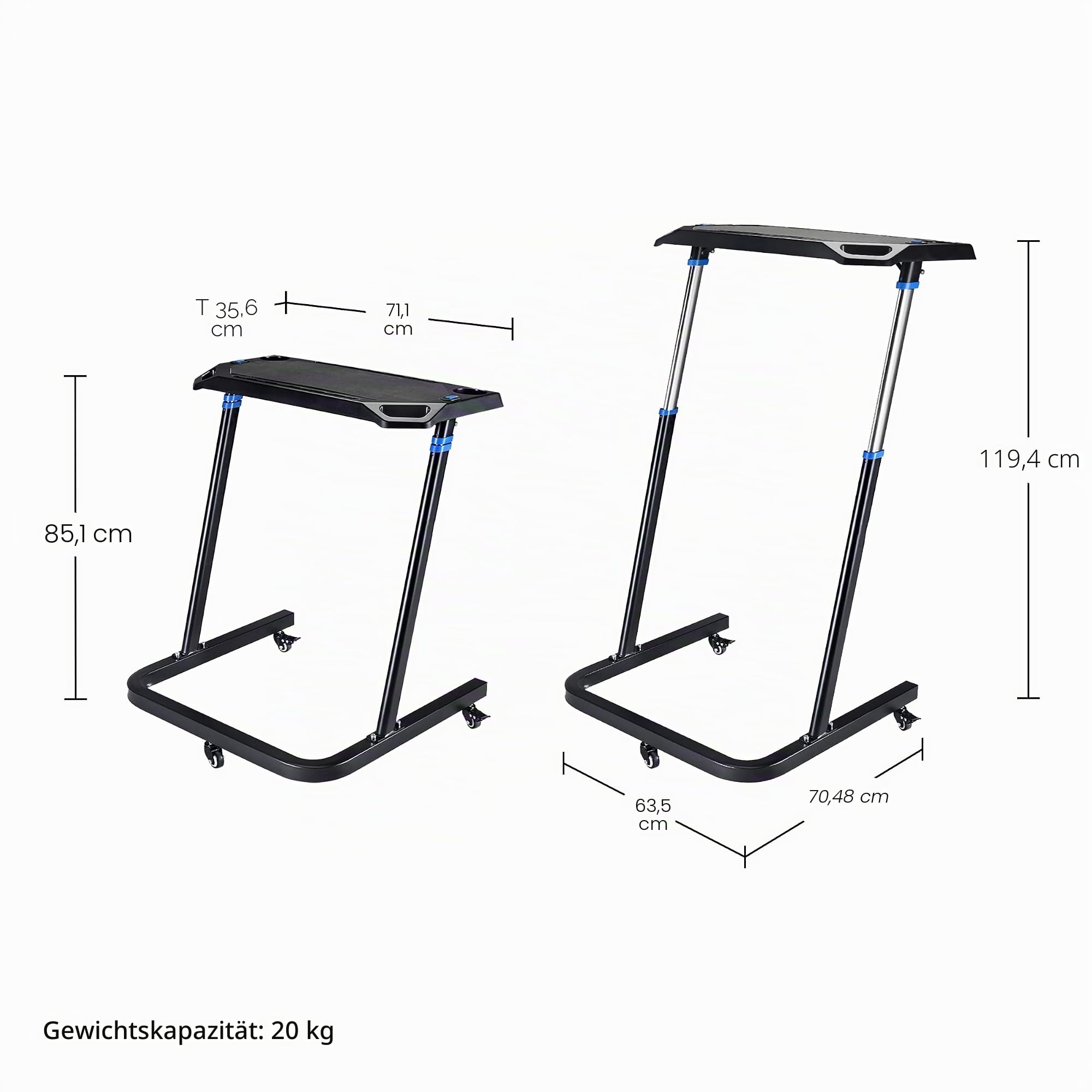 Rad Cycle Products Fitness-Schreibtisch, verstellbar, tragbar, Arbeitsplatz, Stehpult