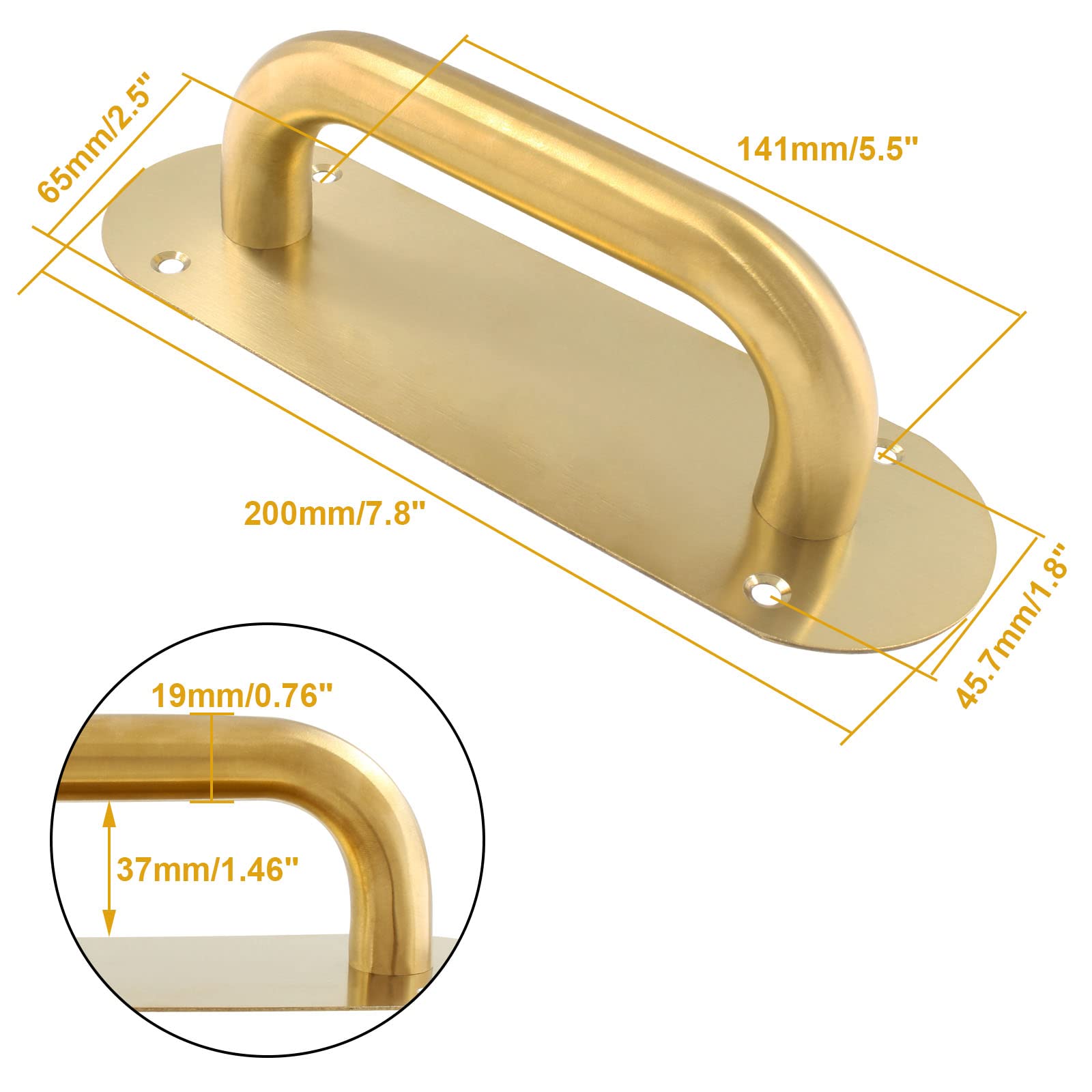 Biaungdo 2 Pack Door Handle Pull Plate - Image 2