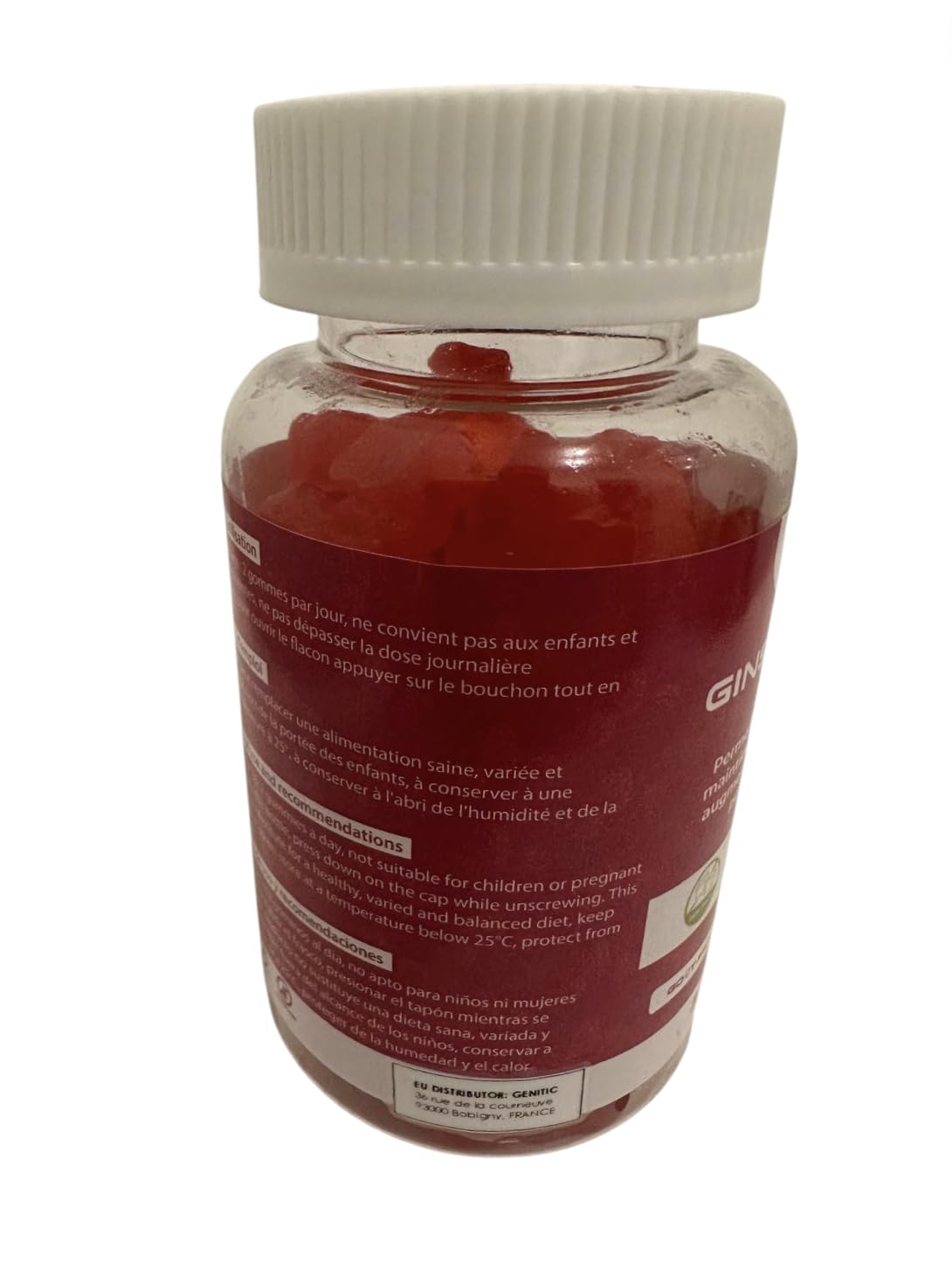 Gummies Ginseng Rouge avec de la Maca jaune BIO de Corée | viagra homme naturel, Vitamine b12, Energie, Force, Augmente le désir et les performances, 60 gummies, Goût Fraise