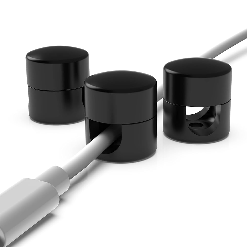Amazon.com: ICONIT Cable Anchors for Desk Organization Black