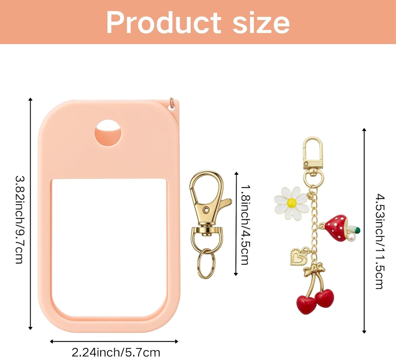 Hand Sanitizer Spray Case with Keychain, Durable Silicone Holder Compatible with Touchland Power Mist & Glow Mist (1 fl oz) - Image 2